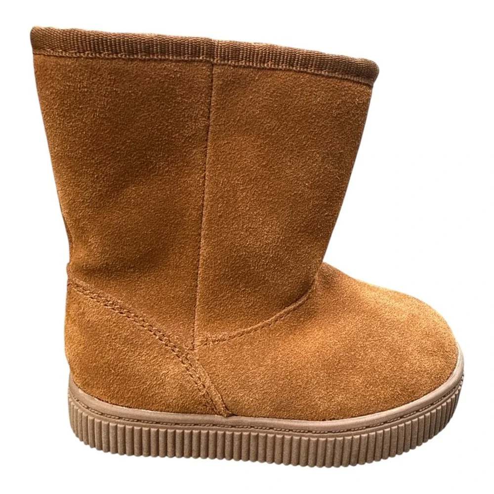 Cat & Jack Toddler Girls' Emily Suede Shearling Style Boots Winter Lined Size 6